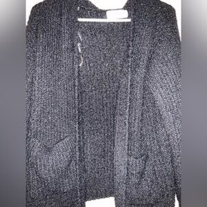 Black Cardigan With Pockets